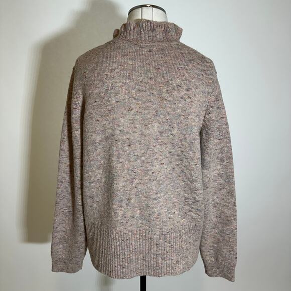 NWOT Lauren Conrad Multicolor Marled Cable Knit Wool Blend Sweater Womens Large - Picture 6 of 10
